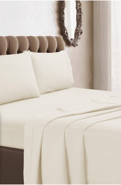 Azores Home 350 Thread Count Cotton Percale Sheet Set In White