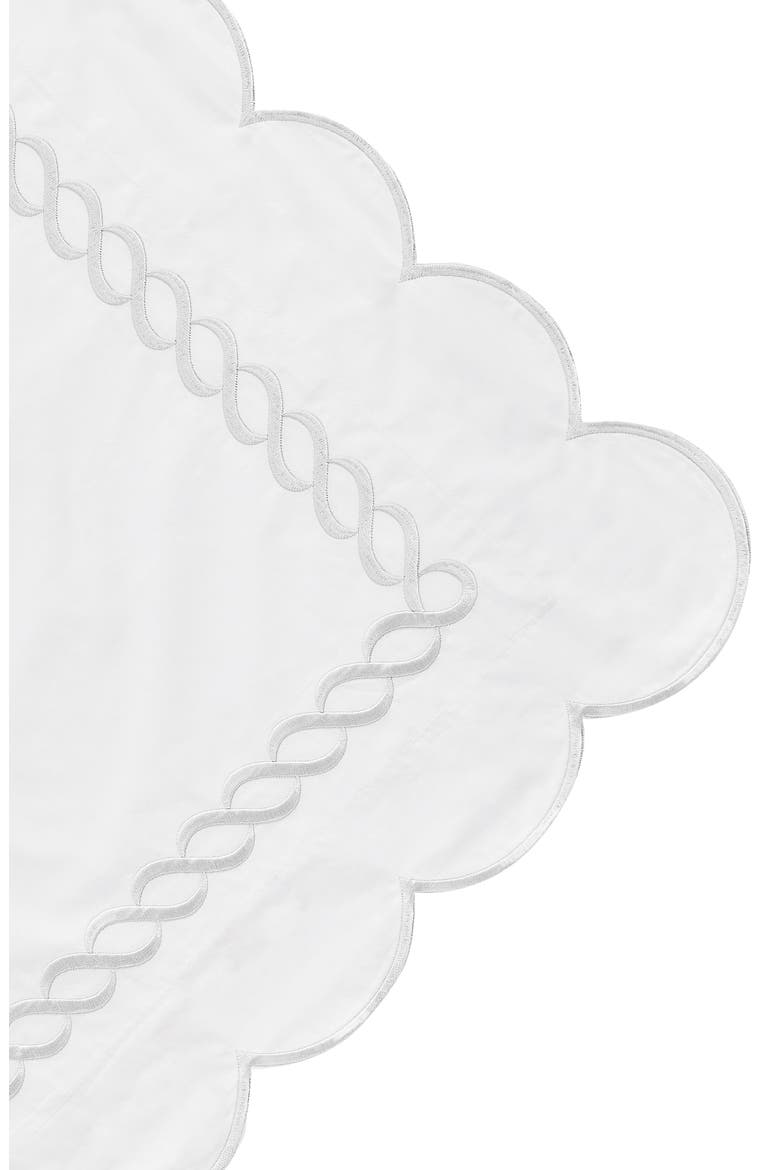 Set of 2 Scallop Rope Euro Shams, Alternate, color, WHITE