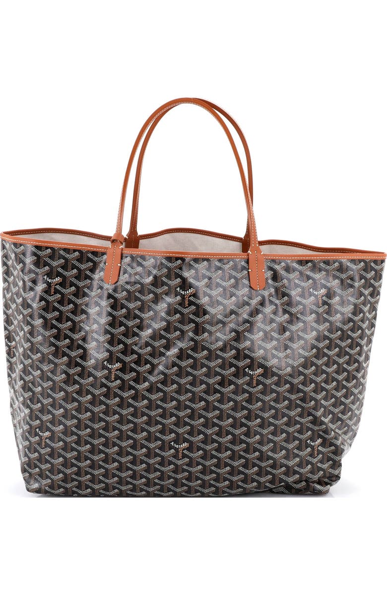 Pre-Owned Goyard Saint Louis Tote Coated Canvas GM, Main, color, Brown