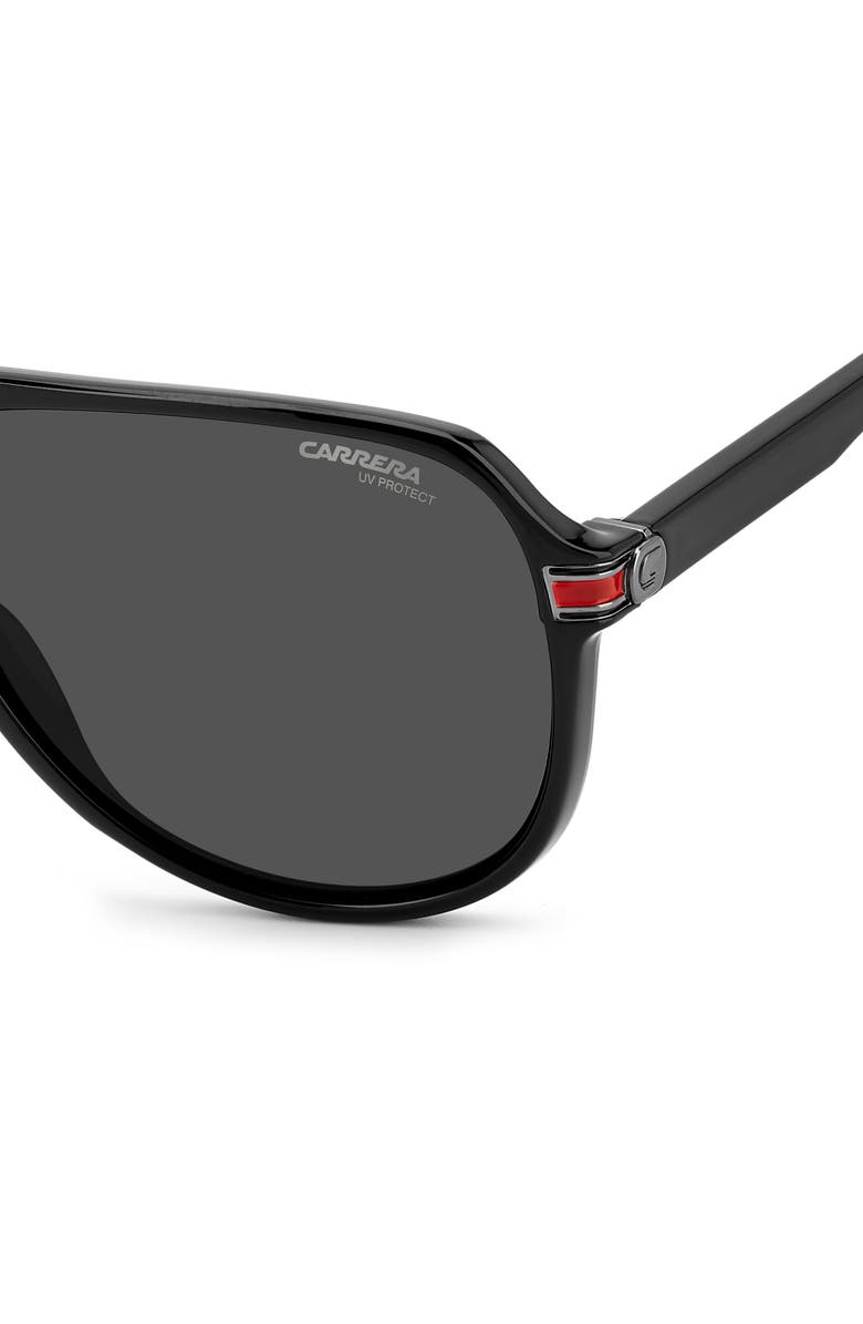 Carrera Eyewear 55mm Aviator Sunglasses, Alternate, color, Black