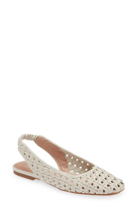 Arabella Woven Slingback Flat (Women)