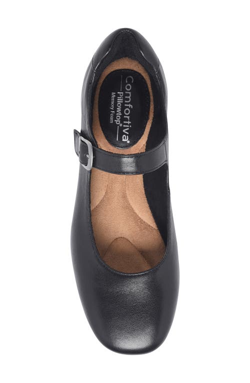 Comfortiva Kaylee Mary Jane Flat In Black