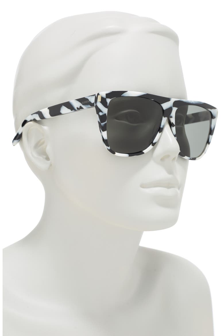 59mm Square Rectangle Sunglasses, Alternate, color, BLACK BLACK GREY/GRY