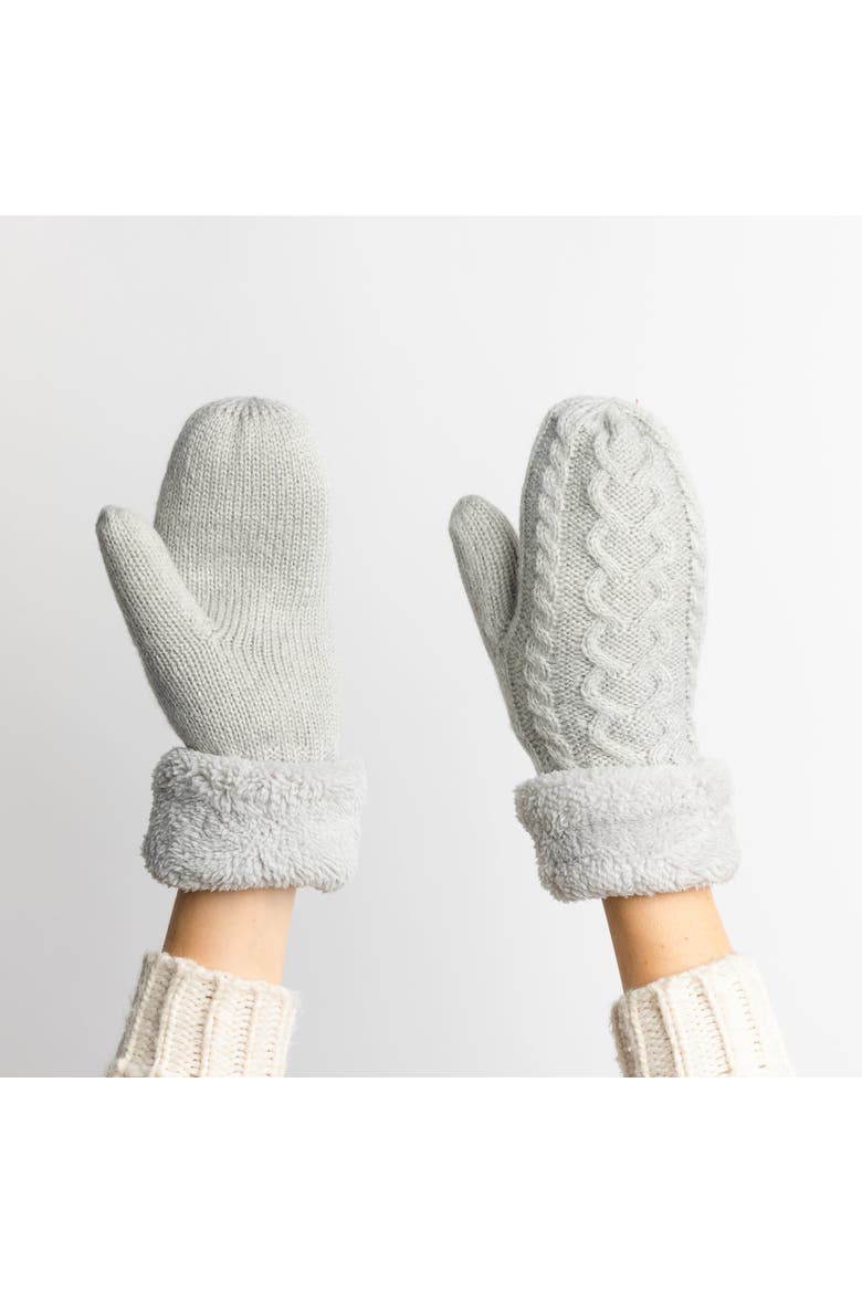 Flurry Lined Mitten, Alternate, color, Light Grey