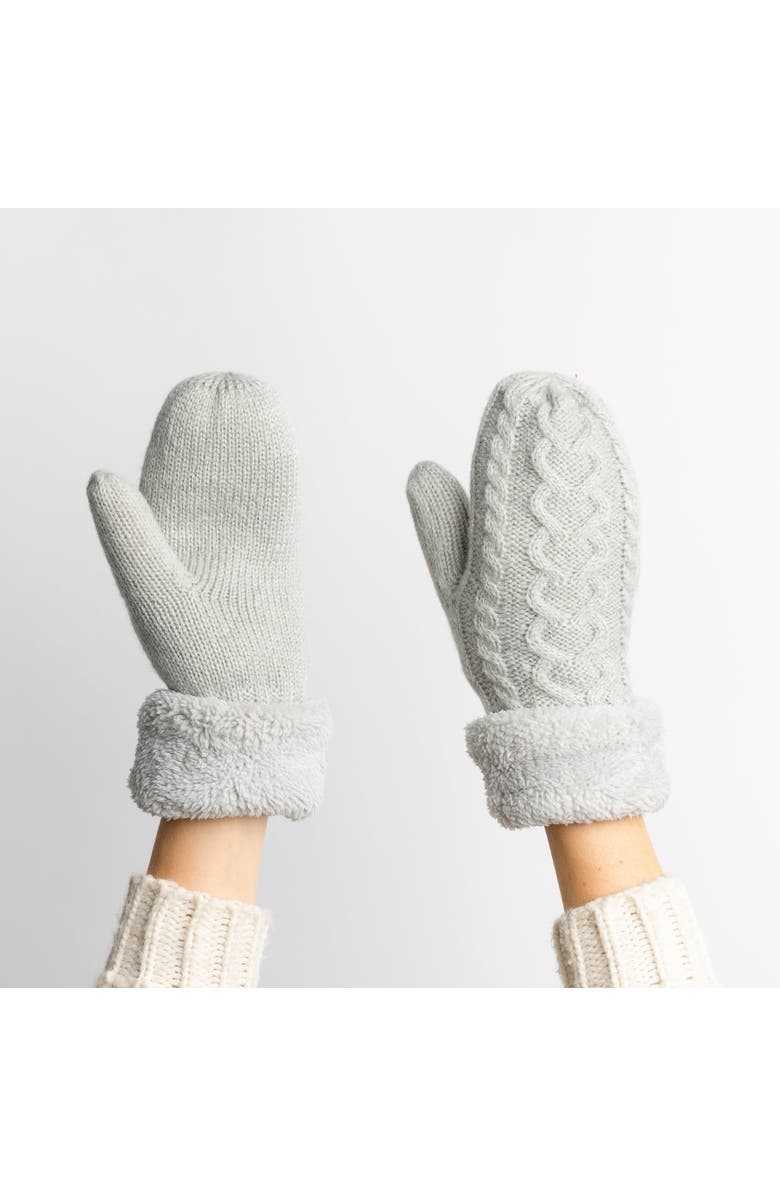 Hat Attack Flurry Lined Mitten, Alternate, color, Light Grey