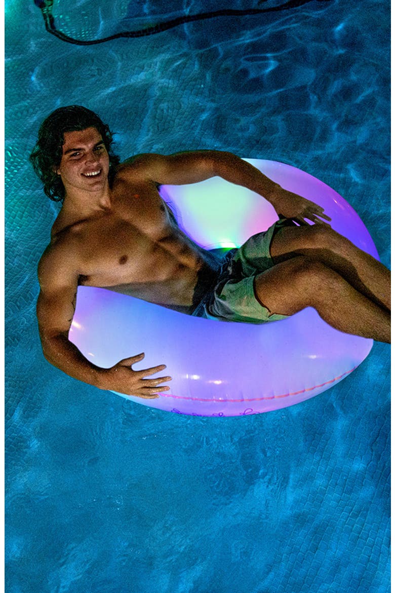 Large LED Tube Pool Float, Alternate, color, PINK MULTI