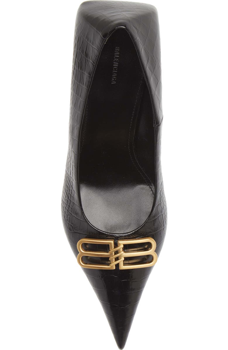 Balenciaga Knife BB Logo Pointed Toe Pump, Alternate, color,