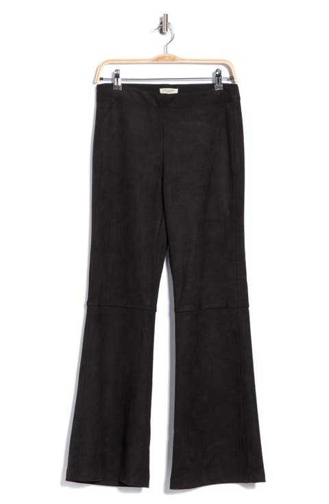 Faux Suede High Waist Bootcut Pants
