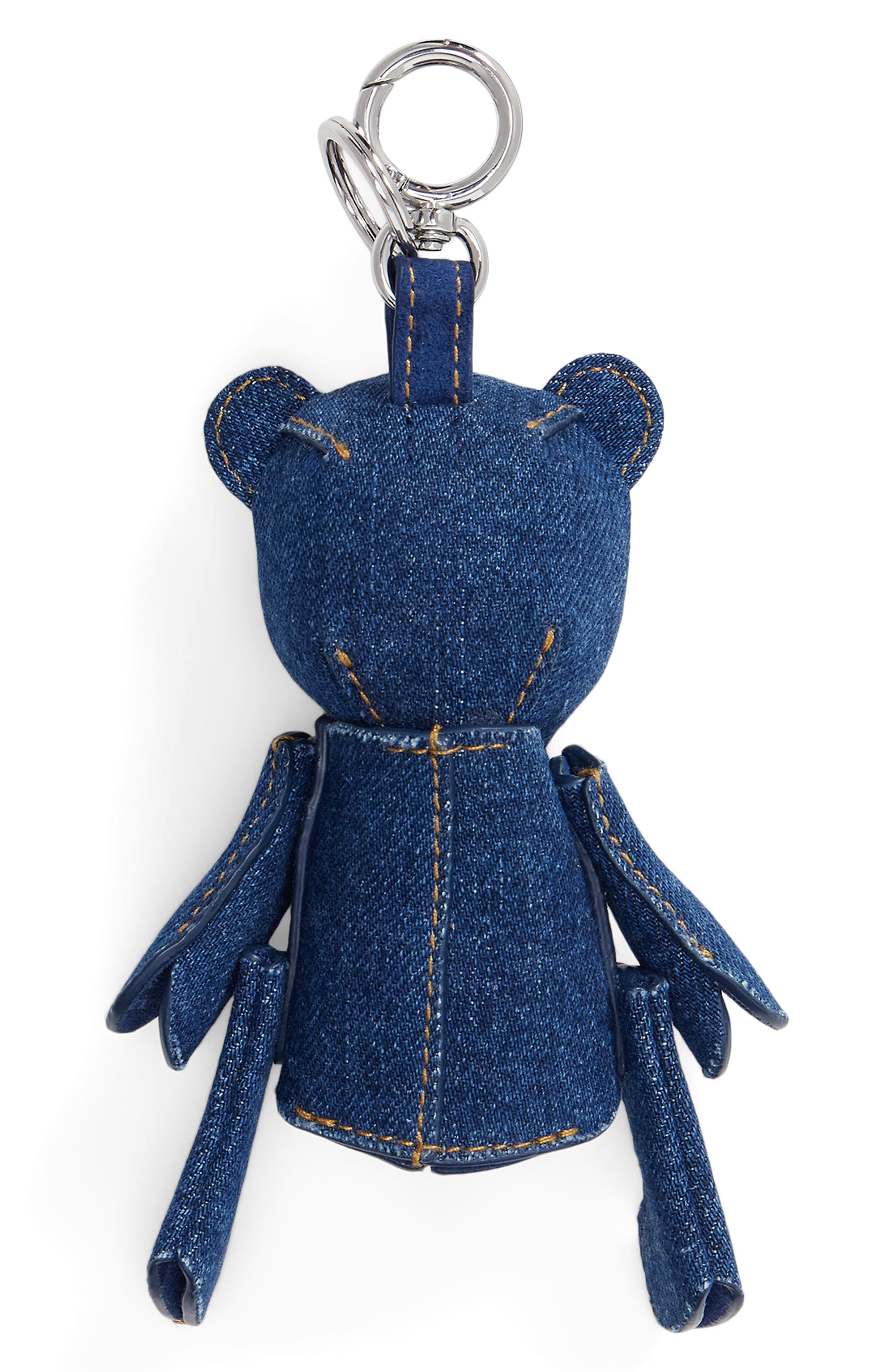 Polo Ralph Lauren Denim Bear Charm, Alternate, color, Blue