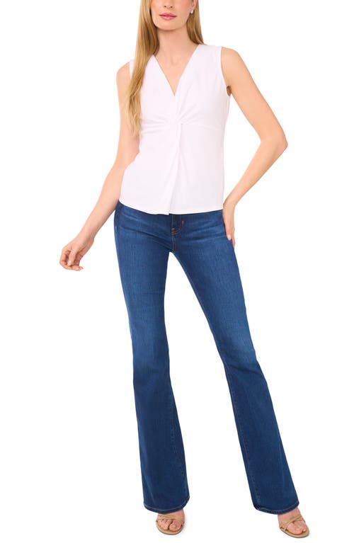 Halogenr Halogen(r) Twist Front Sleeveless Cotton Knit Top