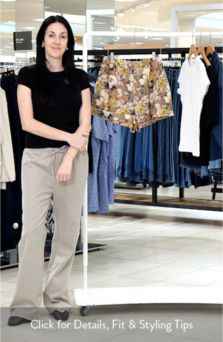Ravi High Waist Linen Shorts, sales video thumbnail