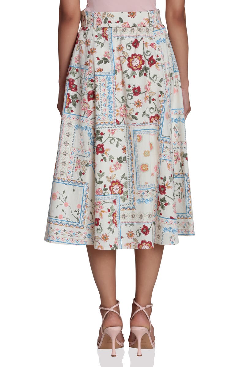 Bagatelle Belted Midi Skirt, Alternate, color, Garden Bandana