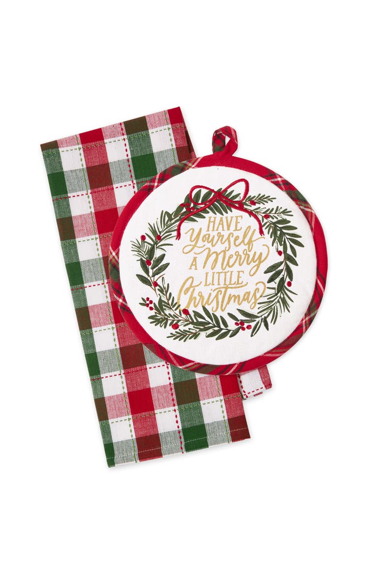 Merry Little Christmas Potholder Gift Set, Main, color, Merry Little Christmas