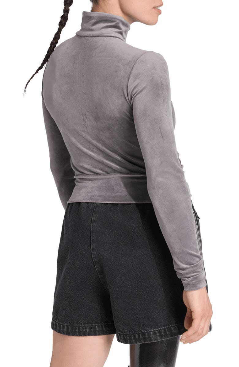 adidas Essential Velour Fitted Track Jacket, Alternate, color, Grey Strata