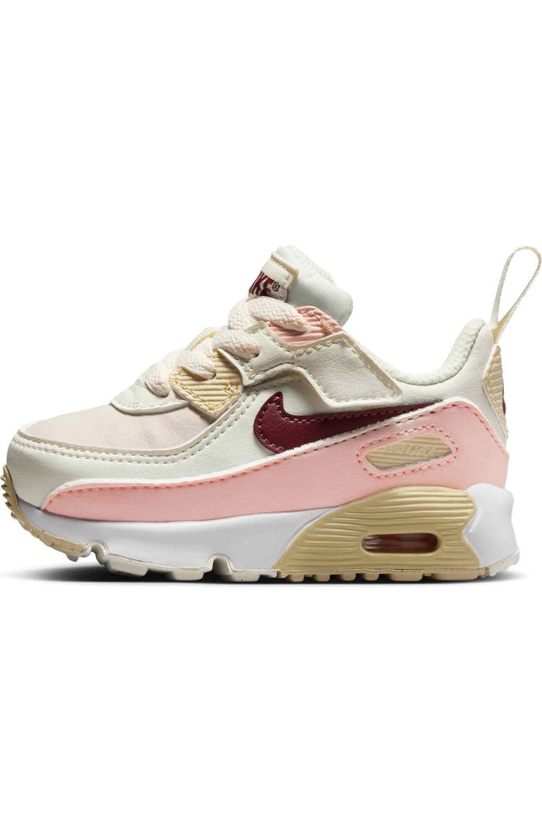 Nike Air Max 90 Easy-On Sneaker, Alternate, color, Phantom/ Pink/ Sail/ Dark Red