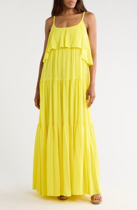 Ruffle Tiered Cotton Sundress