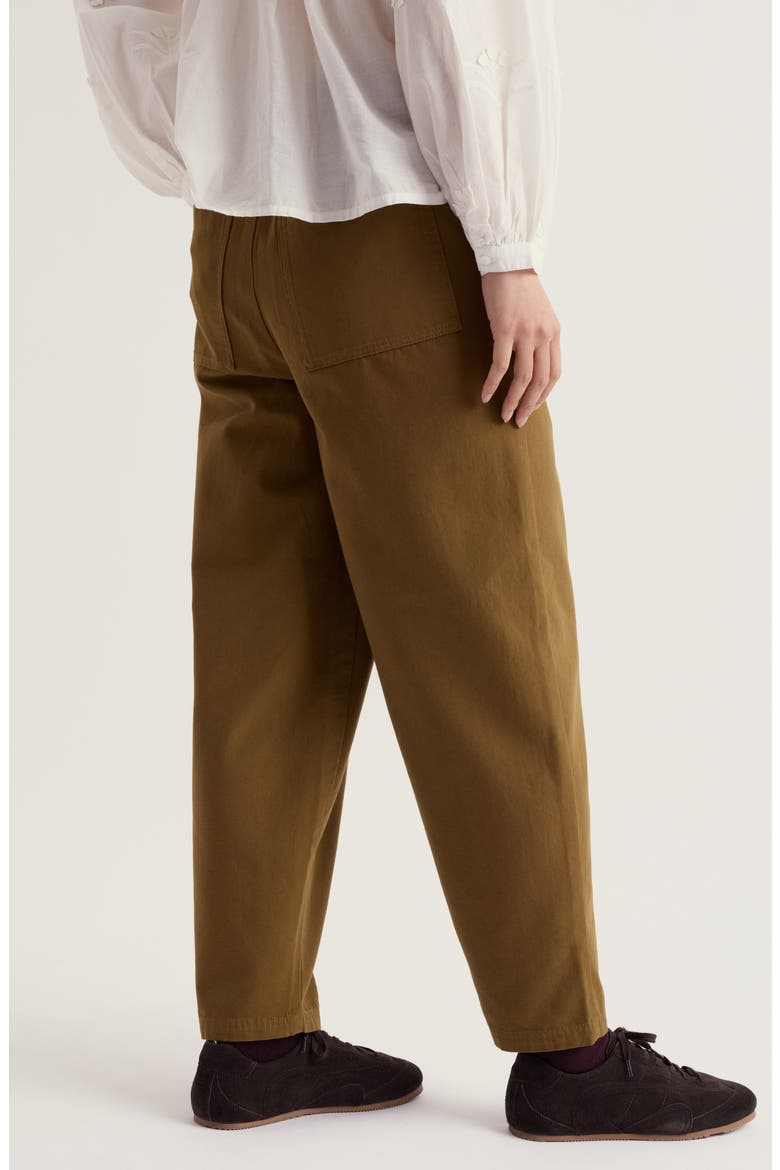 Sholl Organic Cotton Crop Trousers, Alternate, color, FERN MOSS