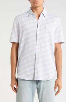 Tommy Bahama Honeycomb Geo Print Short Sleeve Button-Up Shirt