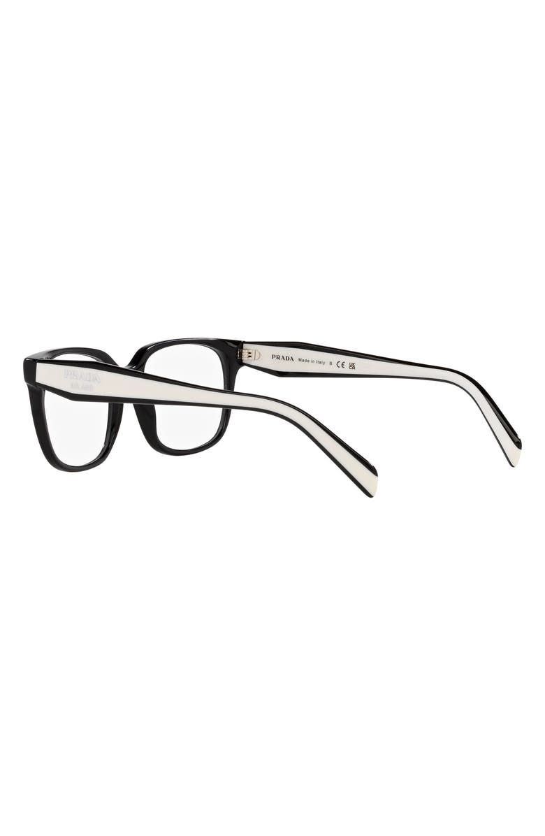 Prada 52mm Rectangular Optical Glasses, Alternate, color, 