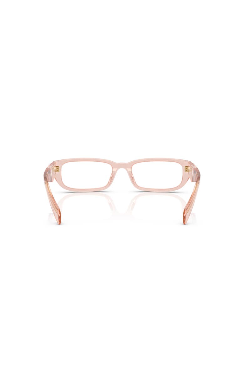 Prada 52mm Rectangle optical glasses, Alternate, color, Pink