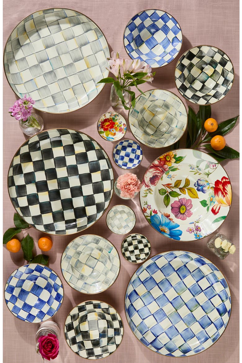 Flower Market Enameled Steel Serving Bowl, Alternate, color, WHITE MULTI