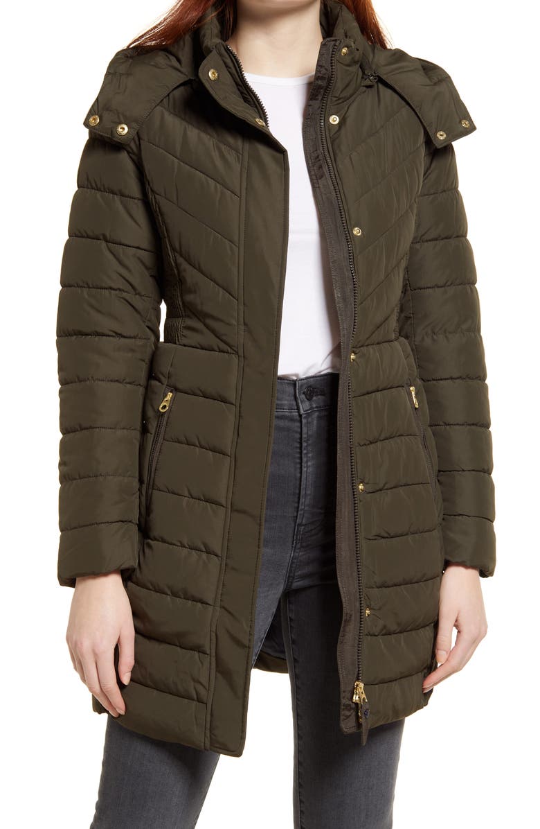Joules Dartwell Puffer Coat with Removable Hood, Main, color, 