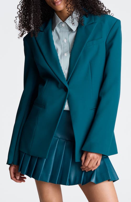 Kenneth Cole Slim One-Button Blazer in Teal Dusk at Nordstrom, Size 6