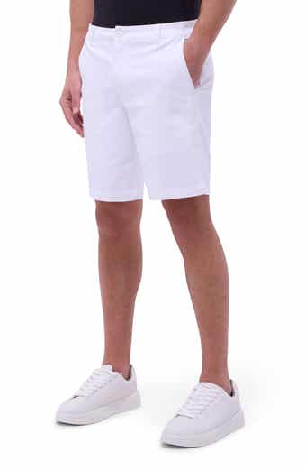 Bugatchi Presley Flat Front Stretch Cotton & Lyocell Chino Shorts