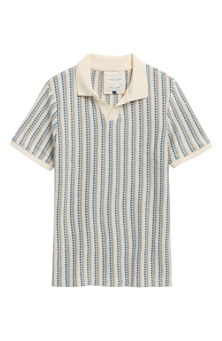 DENIM AND FLOWER Kids' Knit Polo, Main, color, Cream