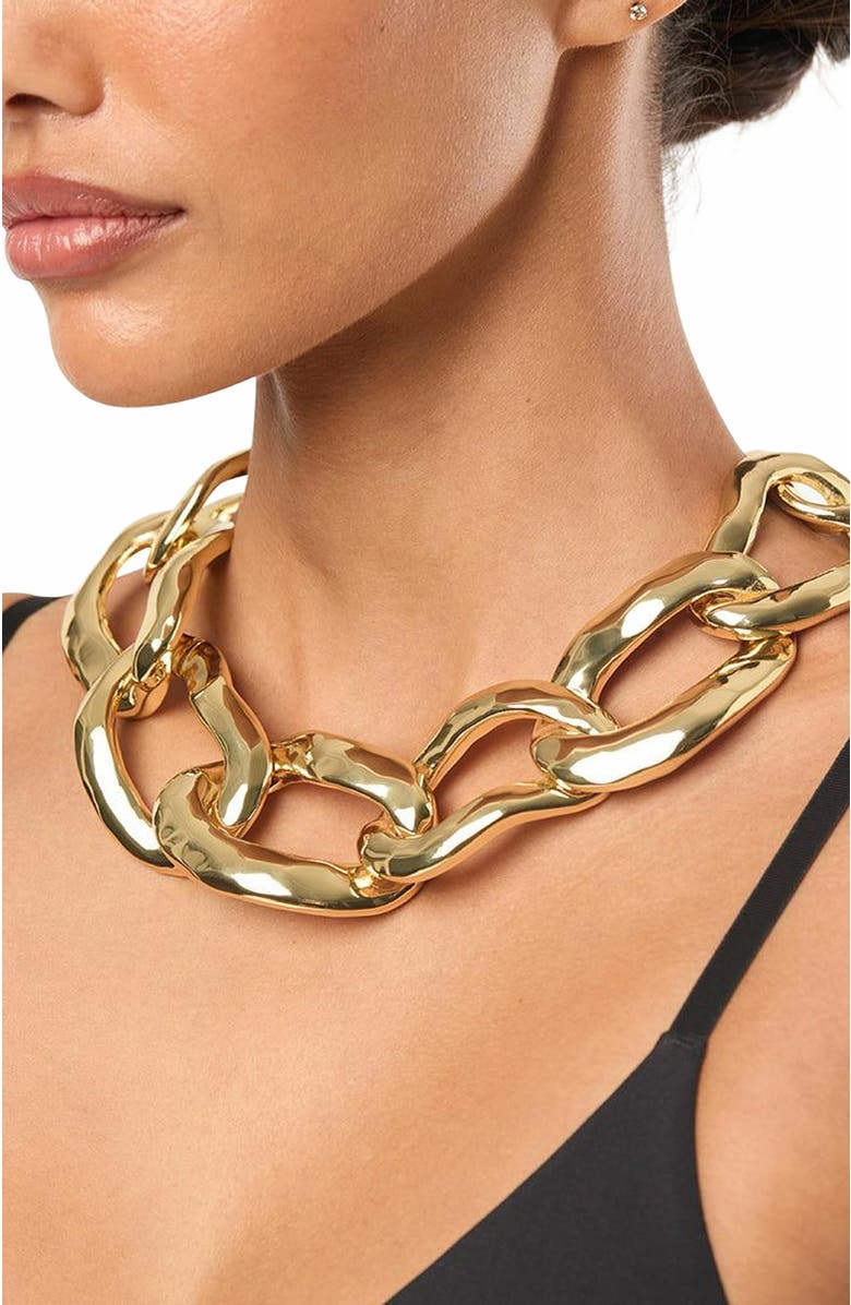 WeWoreWhat Chunky Chain Choker, Alternate, color, Gold
