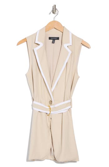 Ellen Tracy Belted Longline Vest