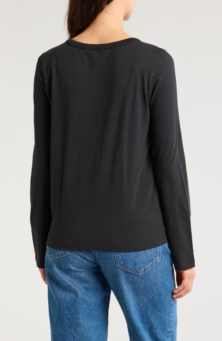 Madewell Front Twist Cotton Top, Alternate, color, True Black