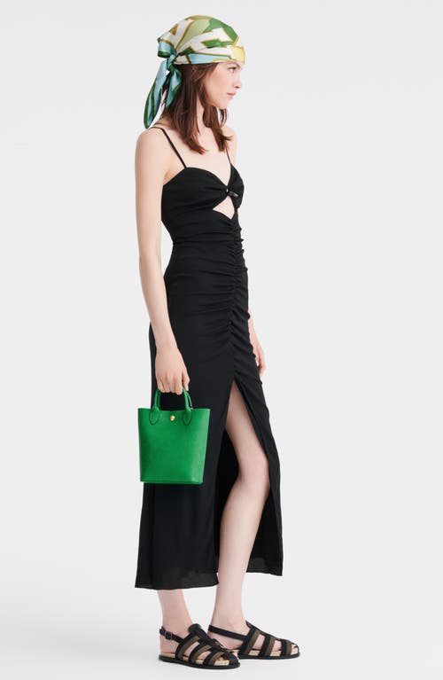 Shop Longchamp Épure North/south Leather Top Handle Tote In Green