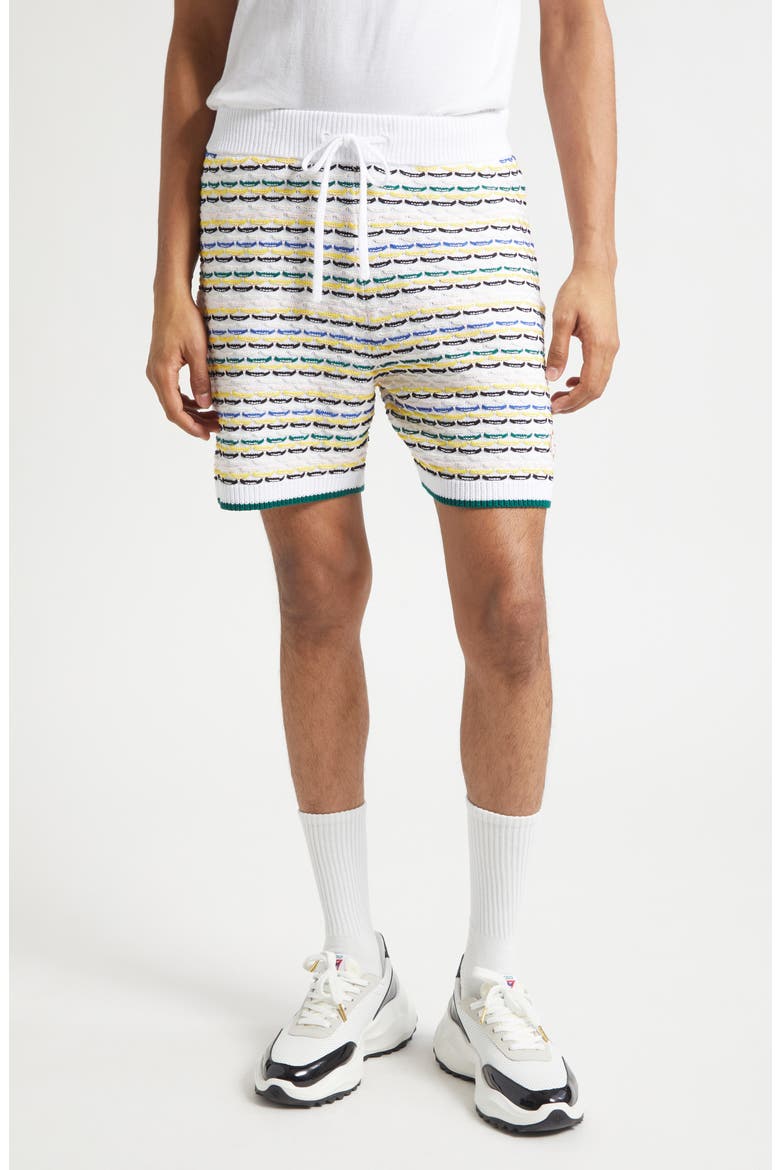 Cotton Tuck Stitch Sweater Shorts, Main, color, MULTI