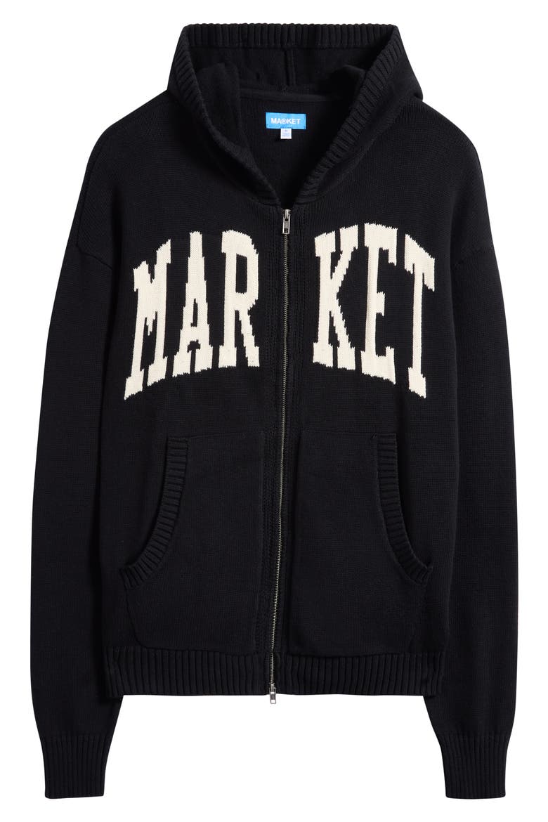 Classic Jacquard Zip Hoodie, Alternate, color, PIRATE-BLACK