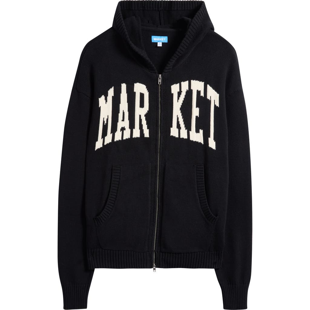 Market Classic Jacquard Zip Hoodie In Transparent