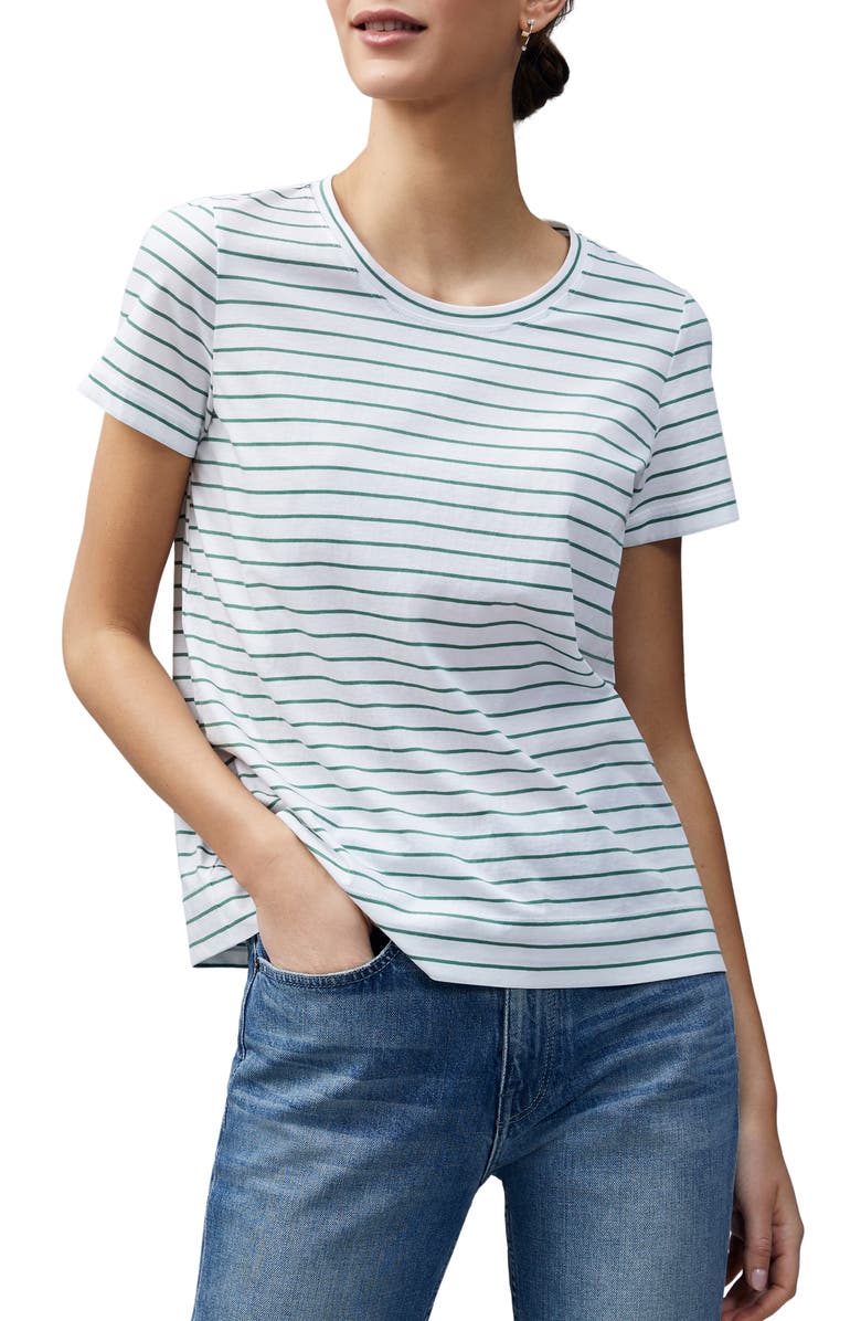 Lafayette 148 New York The Modern Stripe T-Shirt, Main, color,