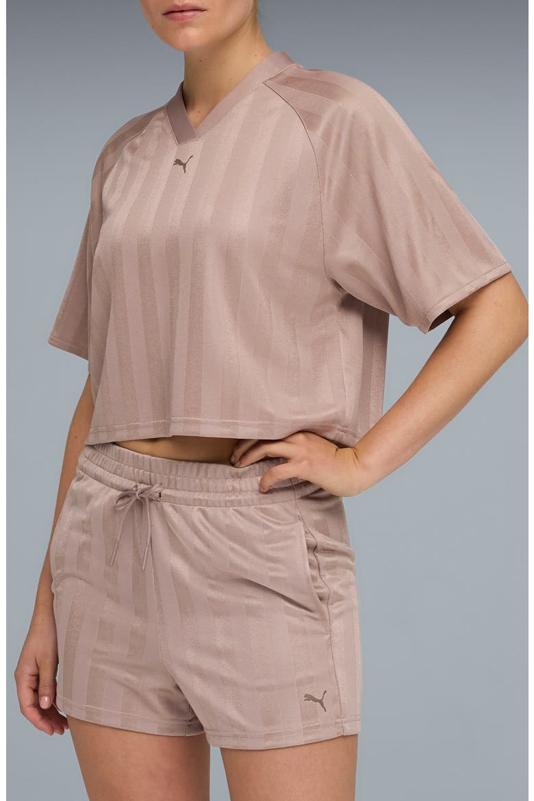 League Jersey Crop Top, Main, color, SANDSTONE