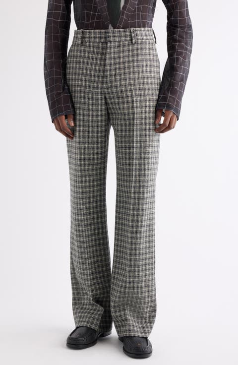 Palvin Check Wool Mouline Trousers