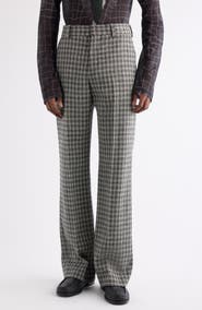Acne Studios Palvin Check Wool Mouline Trousers