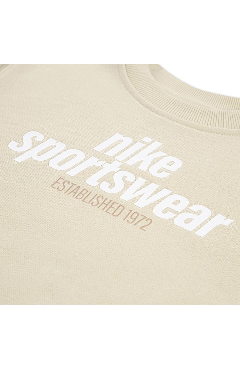 Nike Kids' Logo Graphic French Terry Sweatshirt & Sweat Shorts Set, Alternate, color, Nike Light Khaki