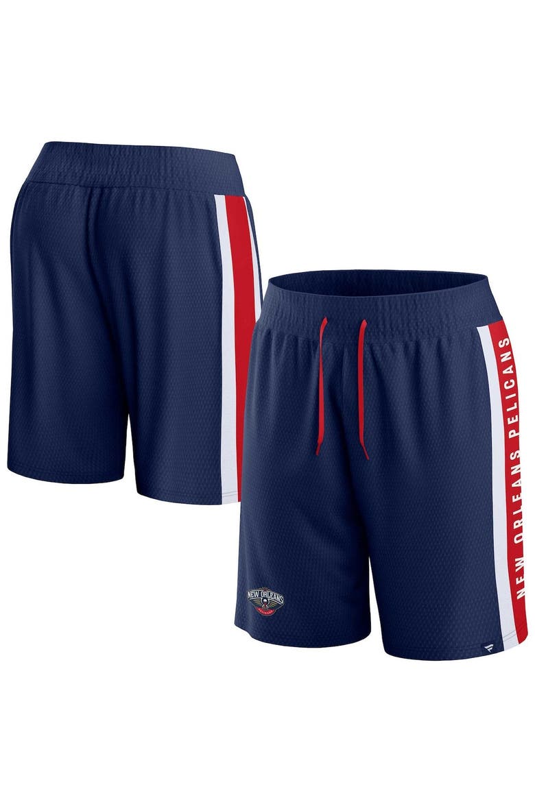 Men's Fanatics Branded Navy New Orleans Pelicans Referee Iconic Mesh Shorts, Main, color, Navy