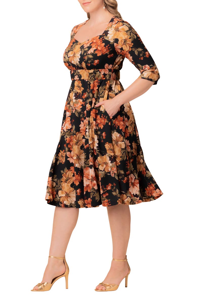 Royal Sweetheart Dress, Alternate, color, AUTUMN GARDEN