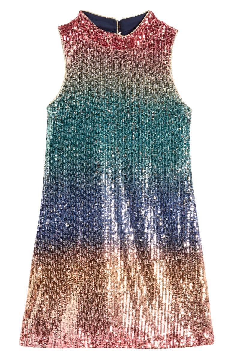 Zunie Kids' Gradient Sequin Shift Dress, Main, color, 