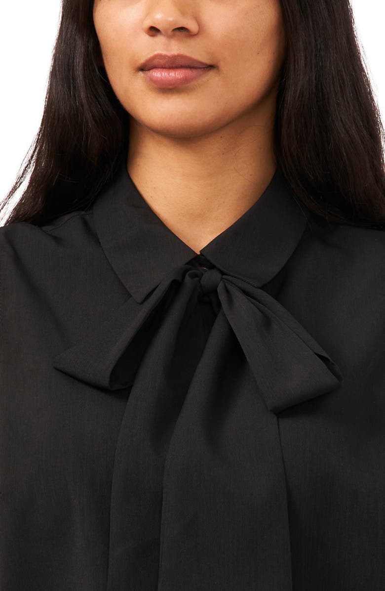 CeCe Sleeveless Georgette Bow Blouse, Alternate, color,