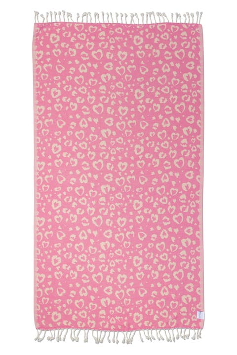 Leopard Heart Organic Turkish Towel