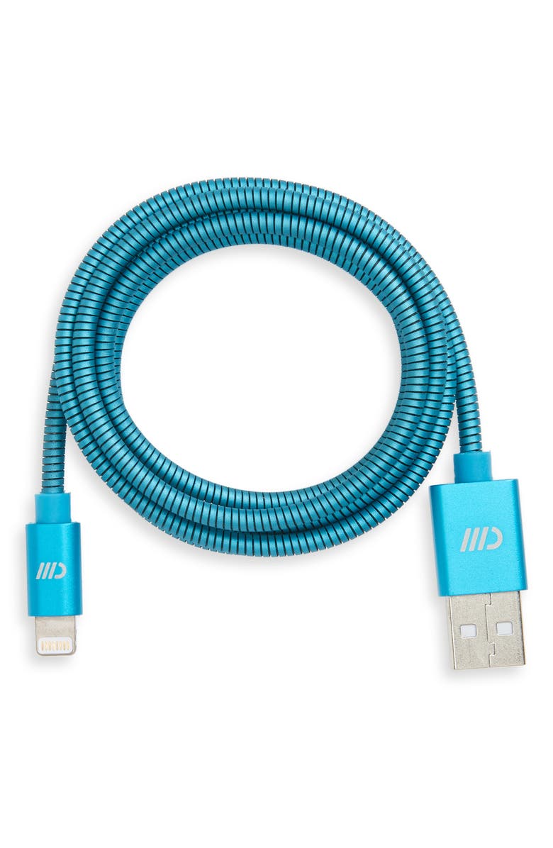 CANDYWIREZ 3 Foot Stainless Steel Charging Cable, Main, color, 