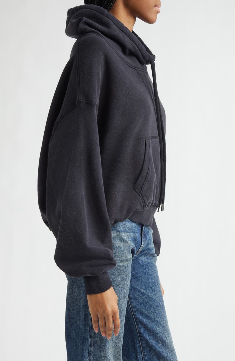 R13 Crop Hoodie, Alternate, color, Black