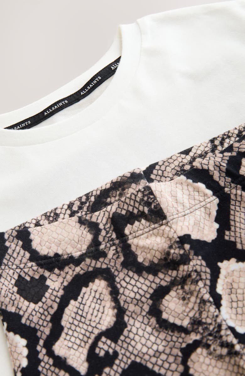 smALLSAINTS by ALLSAINTS Kids' Orlando Graphic T-Shirt & Snake Print Bike Shorts Set, Alternate, color, White