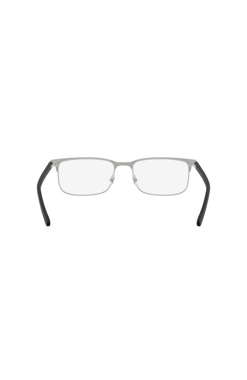 Brooks Brothers 55mm Rectangle Optical Glasses In Black